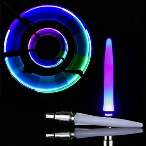 4 Pack of Led Flash Tyre Wheel Valve Cap Light for Bike Bicycle Motorbicycle Wheel Light Tire，4.25 inch Long (Colorful)