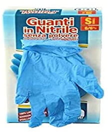 Skin Blue 100Pz Guanti Nitrile Senza Polvere Monouso Non Sterili Ambidestri (L)