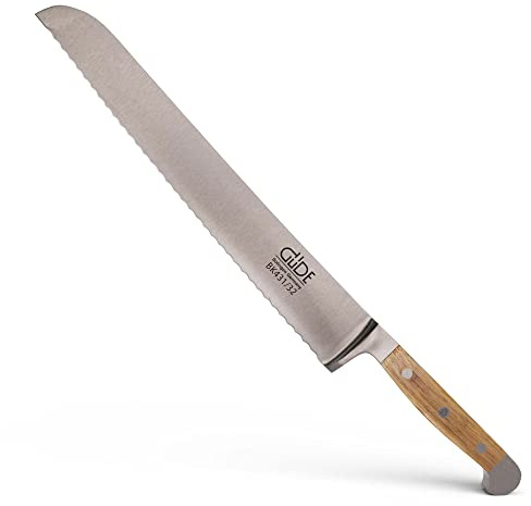 GÜDE Solingen - Brödkniv smidd, 32 cm, ek Balkhauser Kotten, ALPHA-BALK - double bolster, Handgjord Tyskland