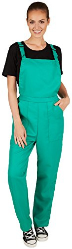 dressforfun tectake Unisex Latzhose | Kostüm für Handwerker, Gärtner, Bauarbeiter, Neonlook oder auch Bad Tasteverkleidung (Grün | L | Nr. 301471)