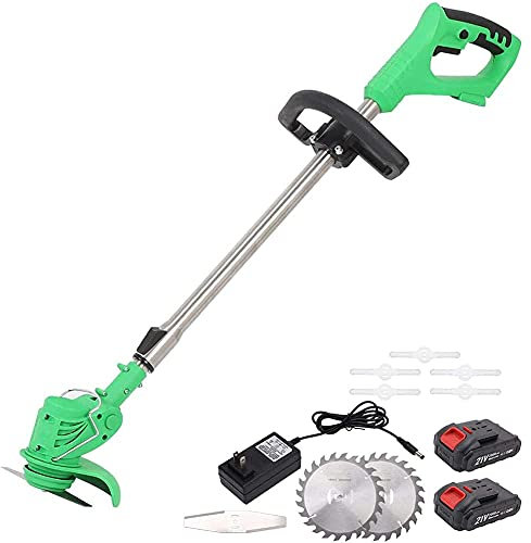 FSCLJ Tagliabordi a Batteria, Angolo di Taglio a 90 ° e Impugnatura telescopica, decespugliatore/tagliabordi a Batteria al Litio da 21 V, Larghezza di Taglio 15 cm
