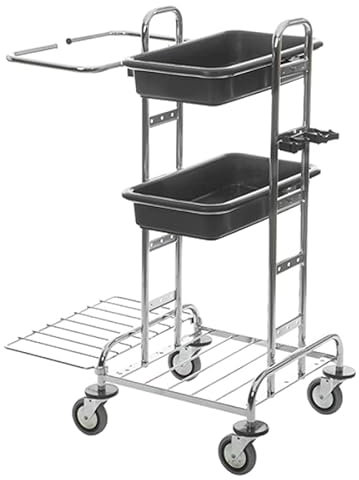 Vermop 10636UN Variant AS Reinigungswagen, Verchromt, 52cm x 105cm x 79cm