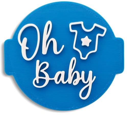 Baby Shower Embosser Stamp for Fondant, Icing, Cupcake, Cake, Biscuits, Decoration (Pattern 1)