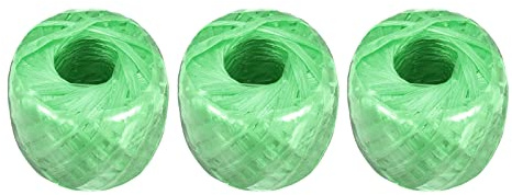 Rebower Cuerda De Poliéster Nylon [para Empaquetado Doméstico DIY] - 100m/328ft / 3 Rollos De Plástico, Verde
