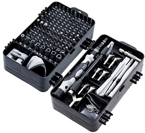 Samnuerly Screwdriver Set 135 in 1 Bit Precision Magnetic Screw Driver Torx Bits Insulated Multitools Phone Repair Hand Tools Kit Set (Color : C) (C)