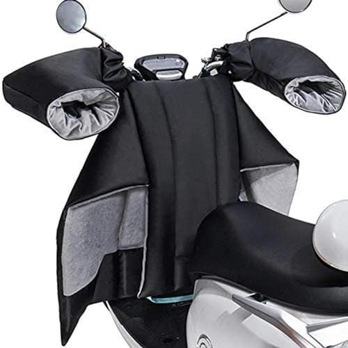 BLUEZY Beinschutz Roller Abdeckplane Winter Roller Beinschutz Beinabdeckung mit Lenker Handschuhe PU Universal Regenschutz Motorroller Radsport Handschuhe, Moped zubehör