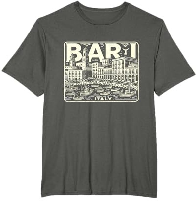 Bari Italia Chemises rétro Style Italie Souvenir de voyage T-Shirt