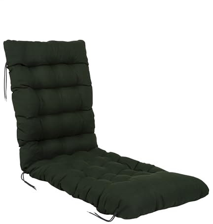 PATIO Liegestuhl Auflage 160x50 cm Milos Relax Gartenliege Polster Hochlehner gesteppt mit Schnüren