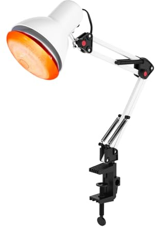 SuhoFutus Infrarot-Lichttherapie, Infrarotlampe Wärmelampe 150W, Heimgebrauch Rotlichtlampe Wärmelampe - Faltbares, Rotlichtlampe Therapie (Heiztemperatur ca.100℃), für Familien, Schönheitssalons