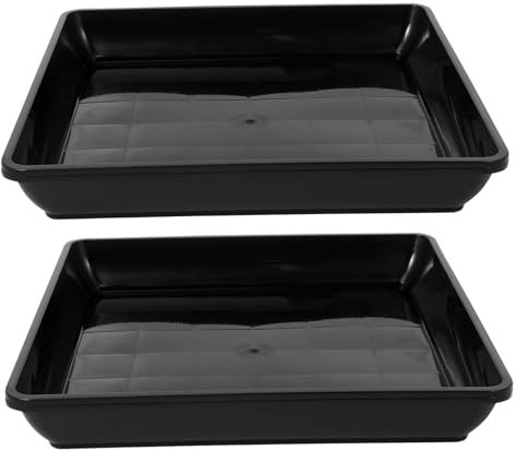 Milisten Soucoupe carrée en plastique pour plantes - 35 cm - Pour intérieur et extérieur