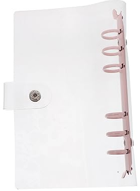 DIYEAH Classeur Pvc Transparent à Boutons-pression Protège-cahier Souple Pour Mobiles Accessoire Scolaire Pratique Pour Carnet De Notes Et Planificateur
