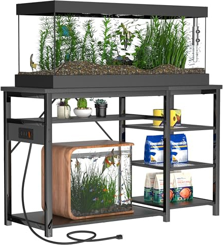 Keelian 55-75 Gallon Fish Tank Stand With Power Outlets for Aquarium Stand