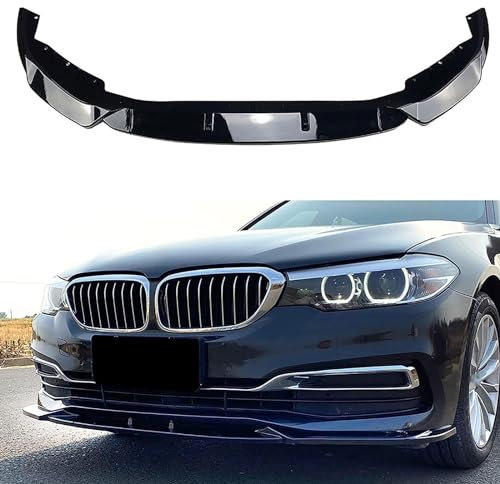 RGHDEHD Auto Frontlippe Frontspoiler für BMW 5 Series G30 G31 520i 525i 530i Facelift 2021+, Frontstoßstange Splitter Kit Auto Zubehör.