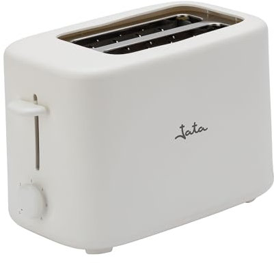 JATA JETT1048 - Tostadora de Pan 2 Ranuras Extra Anchas. 6 Niveles de Tostado. Tapa Protectora. Bandeja recogemigas. Centrado automático del pan. 750 W. Fácil limpieza. Desconexión automática