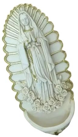 Resins Figurine Holy Water Font Catholic Decorative Wall Hanging Ornament For Spiritual Setting Holy Pool Pendants