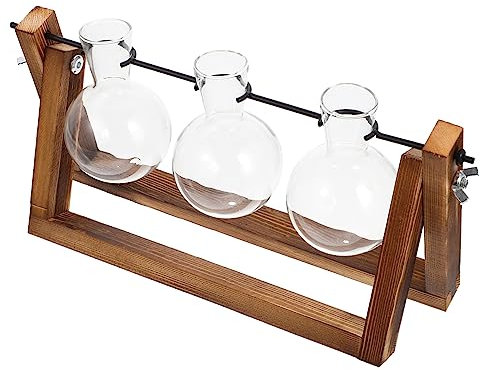 BESPORTBLE Vase en Verre Hydroponique Support en Décoration De Table Moderne pour Plantes 3 Boules Design Élégant Et Simple Maison Bureau