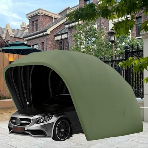Garage semi-automatico retrattile, in acciaio inox, per esterni, pieghevole, con parasole, tenda portatile per auto, per parcheggio, cortile, giardino