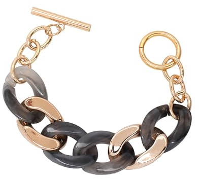 PENCHEAK Trendy Resin Bangle Candy Color Chain Wristband Jewelry for Women Girl Adjustable Bangle Handmade Birthday Gift Fashionable Wristband