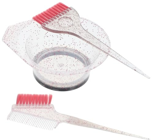 PRETYZOOM Juego de Pinceles y Cuenco para Teñir Cabello Cerdas Suaves y Recipiente Reutilizable, Kit para Aplicar Tintes y Tratamientos Capilares en Salones y Hogar