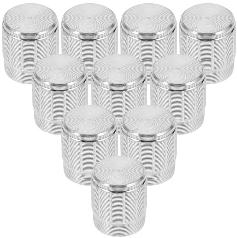 ULDIGI 10 Stück Aluminium E gitarrenknöpfe Potentiometer Lautstärkeregler Metall Weiß für Bass E gitarre Ersatzteile