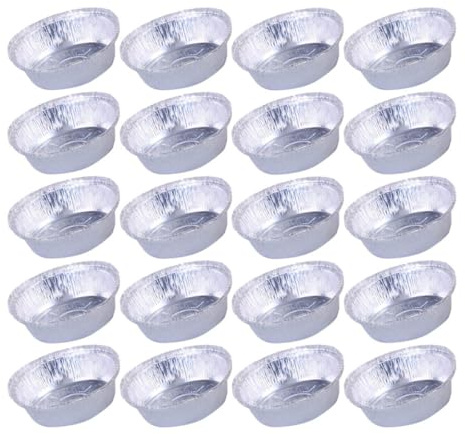 ARTSEWPLY Disposable round Aluminum Foil Containers 6-inch Pie Pans Baking Food Containers for Air Fryer Oven Bbq 20pcs High Temperature Resistant