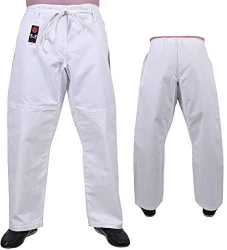 MAR | Martial Arts Judo Trousers, White Judo Uniform | Men & Women; Kids & Adult Sizes | Judo Suit - Bottoms; Judo Gi Adult, Judo Suits for Kids, BJJ, Aikido Suit