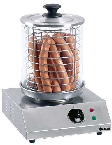 Hot-Dog Gerät / Bockwurst Wärmer / Würtschen Wärmer elektrische Edelstahl | Für ca. 20 Würstchen