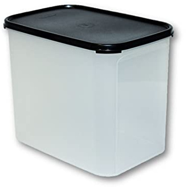 Tupperware Modular Mate #4 Rechteckige 37 Becher mit schwarzer Versiegelung