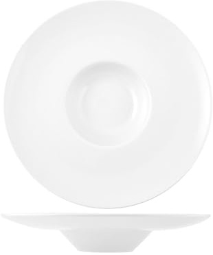 H&H 8720433 Nudelschale, Porzellan, Weiß, 33 cm