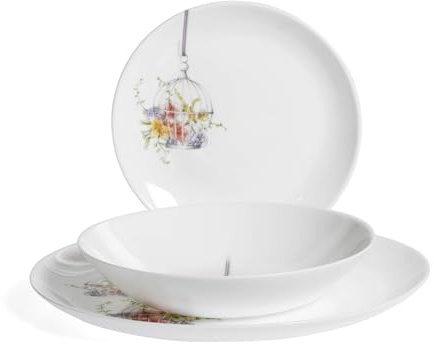ARC 602678 Flore - Servicio de mesa, ópalo, surtido, 18 piezas, cristal