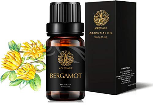 Aromatherapie-Bergamotte-ätherisches Öl, 10ml 100% reines Bergamotte-ätherisches Öl für Diffusoren, Therapeutic Grade Bergamottöl für Luftbefeuchter, Aromatherapie Bergamotte-Öl für Haut & Haarpflege