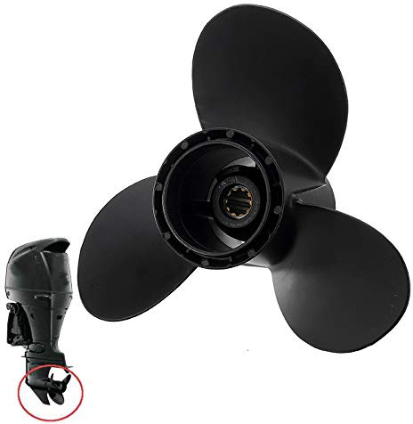 Viviance 10 1/4 x 12 Boot Propeller Für Suzuki 25Hp 30HP Außenborder Eninge 3 Blatt Legierung DT25 DT30 DF30 DF25