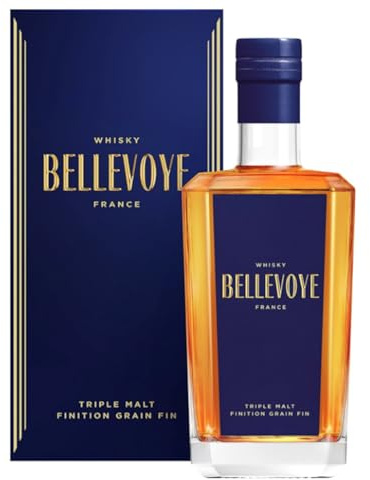BELLEVOYE Bleu - Whisky Triple Malt - Médaille d’or Concours Mondial Whisky Masters 2022 - 40 % Alcool - 100 % France - 70 cl