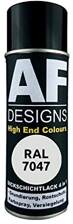 Alex Flittner Designs Spraydose RAL 7047 Telegrau 4 Dickschichtlack Lack | Dickschichtlack Spray 4 in 1 - 400 ml