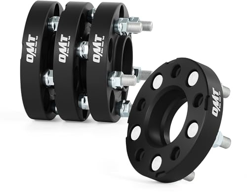 Orion Motor Tech 5x4.5 Hubcentric Wheel Spacers 1 inch 70.5mm Bore with M14x1.5 Studs Compatible with 2015-2022 Ford Mustang EcoBoost 2020-2022 Explorer, 25mm Hub 5x114.3 Wheel Spacer Kit, Set of 4