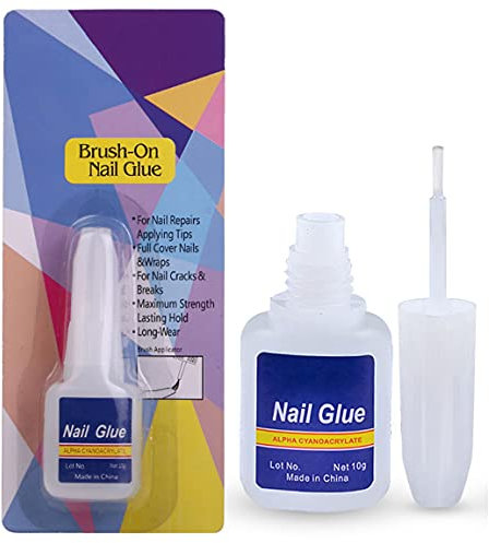 10g Nail Bond Nail Glue Extra Strong with Brush (10ml) Super Strong False Nail Glue For Acrylic Tips Professional Salon Quality Nail Glue For Stick On Nails Acrylic Nail Glue - Anti Fungal