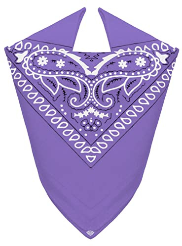 Van Der Rich ® - Bandanas av 100% bomull Huvudduk för herrar damer, lila, one size