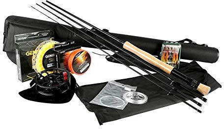 AMEEDA Allround Angelrute Fliegenfischen Reel Rod Set Combo 2.7M Fliegenrute 5/6 7/8 CNC-gefräste Aluminium-Reel Mit Fliegenschnur Fliegenköder Full Kit mit Tasche Einsteiger