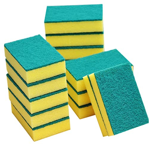 Alipis 15pcs Cleaning Sponges Scouring Pads Kitchen Sponge Dishwashing Cleaners for Kitchen Bathroom Use