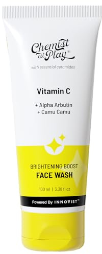 Chemist at Play Brightening Boost Nettoyant pour le visage avec 30 nettoyants à la vitamine C et à l'huile Dirt Fades des taches sombres Boosts Radiance pour tous les types de peau pour hommes et