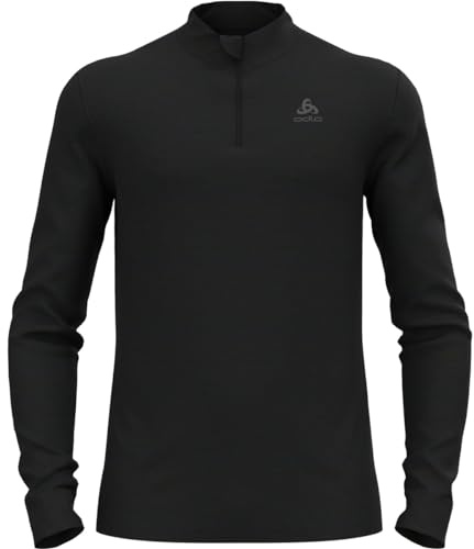 Odlo Bl Top Turtle Neck L/S Half Zip Merino 2 Undershirt, Negro, Extra-Large para Hombre