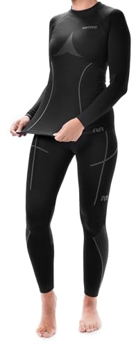 meteor® Thermounterwäsche Damen Funktionswäsche Atmungsaktiv Set Thermoaktiv unterwäsche Thermounterhemd Funktionsunterwäsche Skiunterwäsche Mädchen Thermo Sportunterwäsche