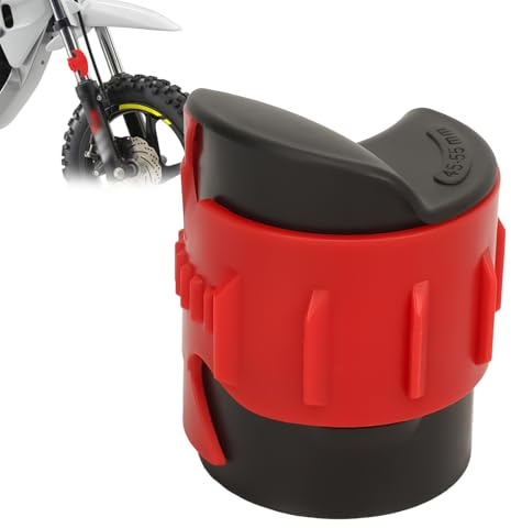 Moto Nettoyant pour Joint de Fourche 6.6 x 5.5 cm Nettoyant pour Joint de Fourche en Plastique Amortisseur de Réparation de Niveau D'huile pour 45-55mm Fourches Avant de Vélo Tout-Terrain(Rouge)