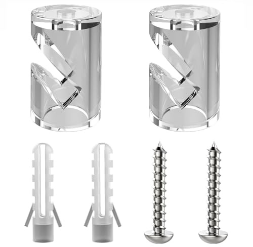 OASHISU Decentratore a V da Soffitto per Cavi Elettrici, Decentratore a Soffitto, Decentratore Cavo Elettrico, Decentratore Lampadario, Gancio da Soffitto o Parete, Fermacavo, 2 PEZZI (TRASPARENTE)