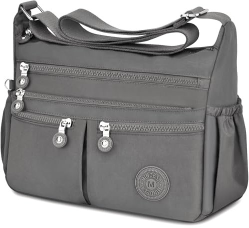 TEUEN Crossbody Bag Damen Große Kapazität Wasserdicht Nylon Umhängetasche Damen Mittelgroß, Casual Handtasche & Leichte Schultertasche Gross Messenger Bag mit Vielen Fächern