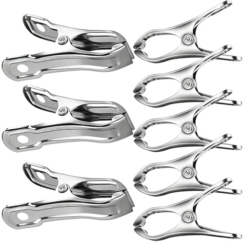Gartenklammern Gewächshausklammern – Metall-Gartenklammern-Set, Gewächshausklammern-Set | Robuste Gartenklammern, Edelstahl-Pflanzennetz Für Gewächshaus, ( , Mittel, Groß)