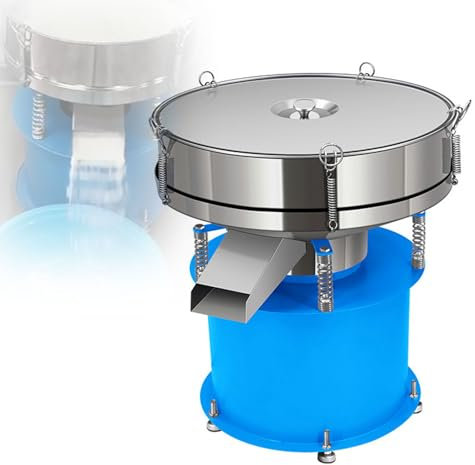 BDJSN 180W Vibrating Sieve Powder Machine, Φ400mm Professional Stainless Steel Powder Sieve Machine, 1420RPM Electric Sieve Shaker for Kitchen, Dining Room, Laboratory