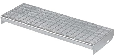 Metallstufe 800x270 mm | 30x2 mm | Maschenweite 34x38 | verzinkt Gitterroststufen Treppenstufen Metall Stufe
