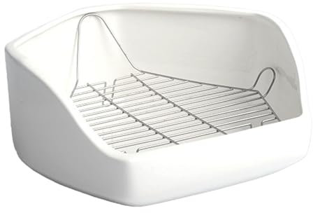 Kleine Haustier-Ecktoilette, Käfigtoilette, Kleintier-Toilette, kleines Haustier-Töpfchentrainer, Indoor-Tierstreu, Pentagon-Form für Huhn, Ente