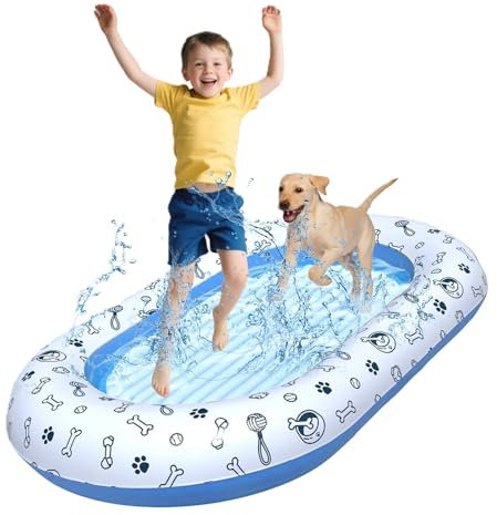 SilverChry Flotador de Piscina para Perros - Balsa Inflable para Mascotas 140*90*20cm - Hamaca de Agua Animal Doméstico